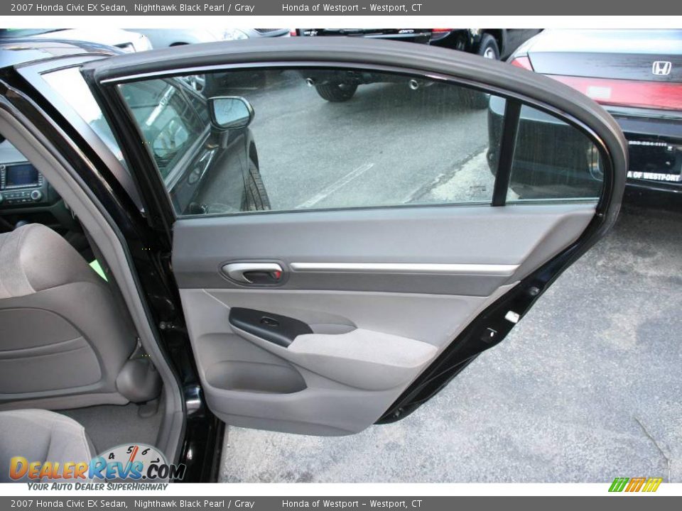 2007 Honda Civic EX Sedan Nighthawk Black Pearl / Gray Photo #15