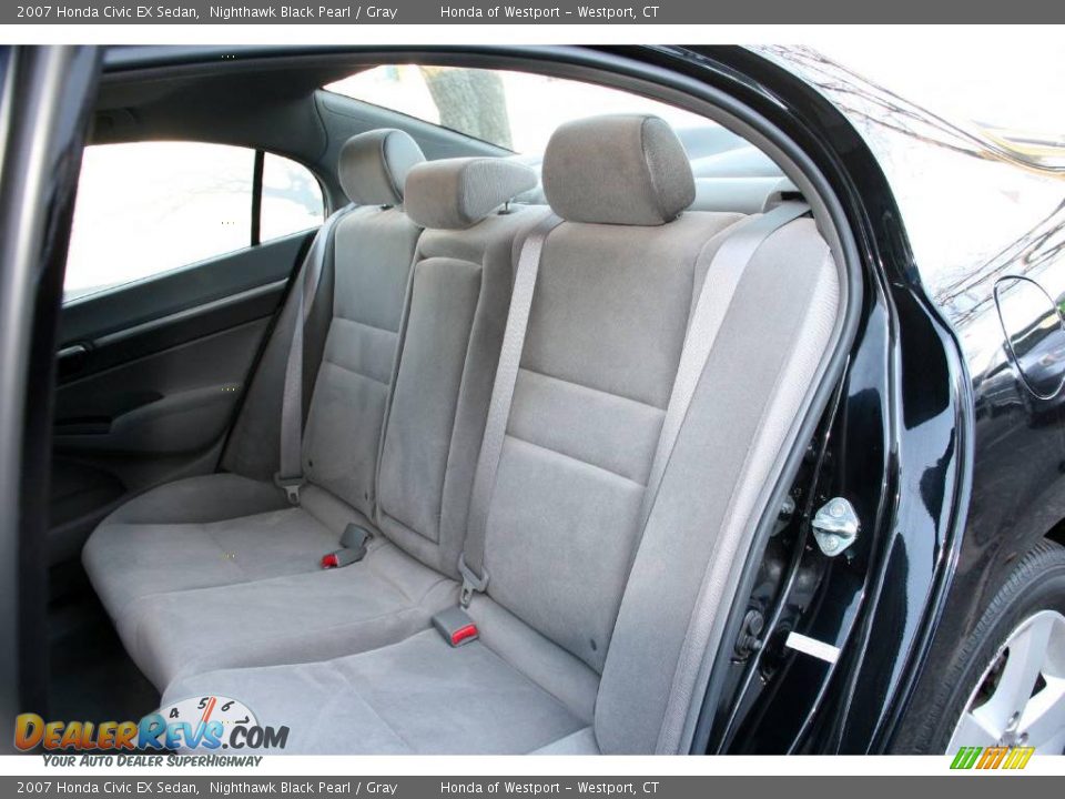 2007 Honda Civic EX Sedan Nighthawk Black Pearl / Gray Photo #20