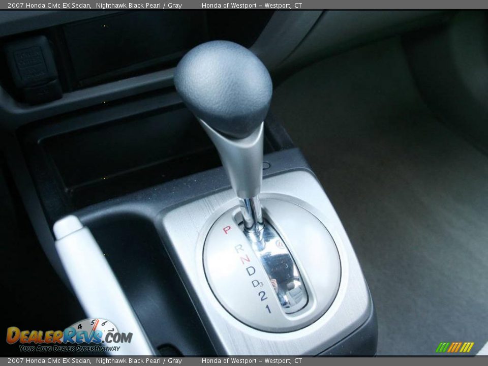 2007 Honda Civic EX Sedan Nighthawk Black Pearl / Gray Photo #21