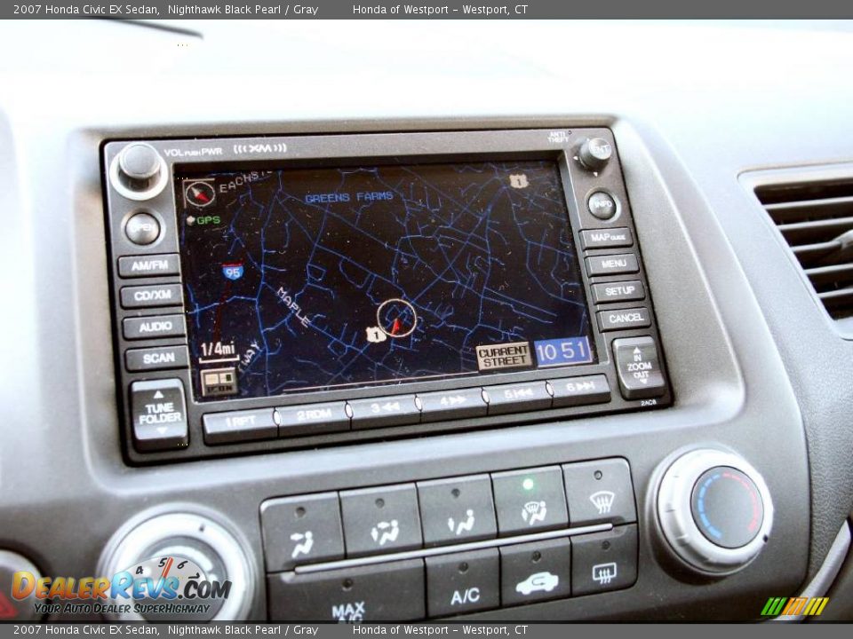 2007 Honda Civic EX Sedan Nighthawk Black Pearl / Gray Photo #23