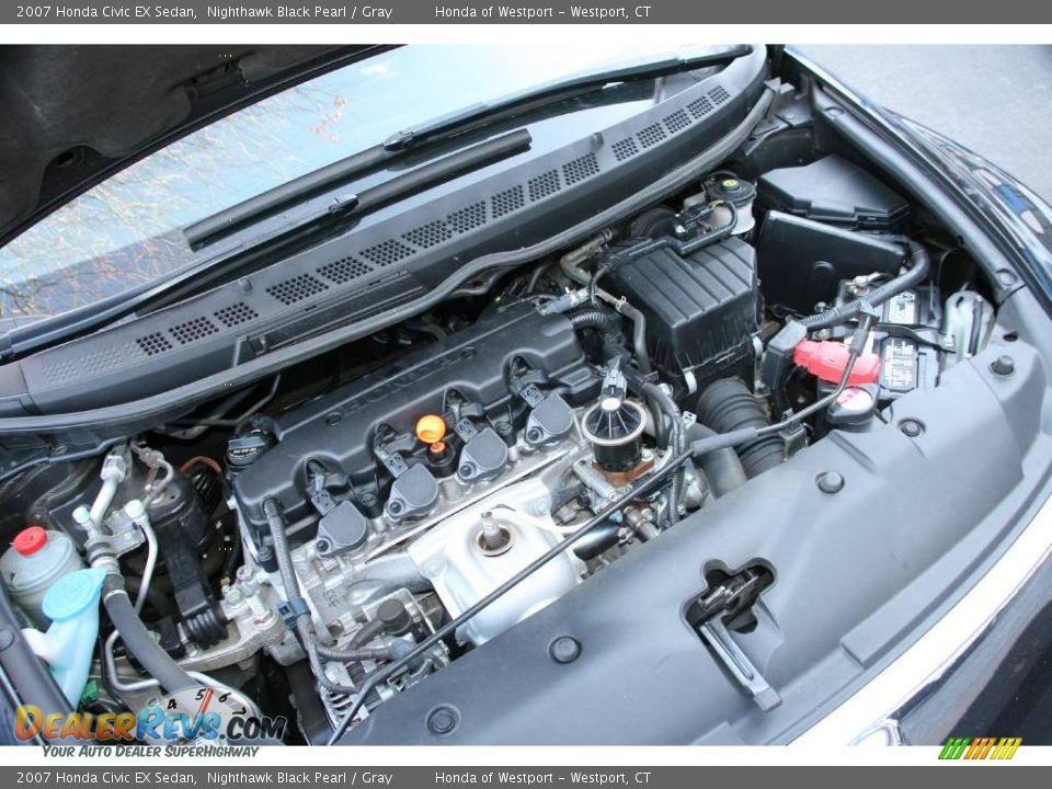 2007 Honda Civic EX Sedan Nighthawk Black Pearl / Gray Photo #25