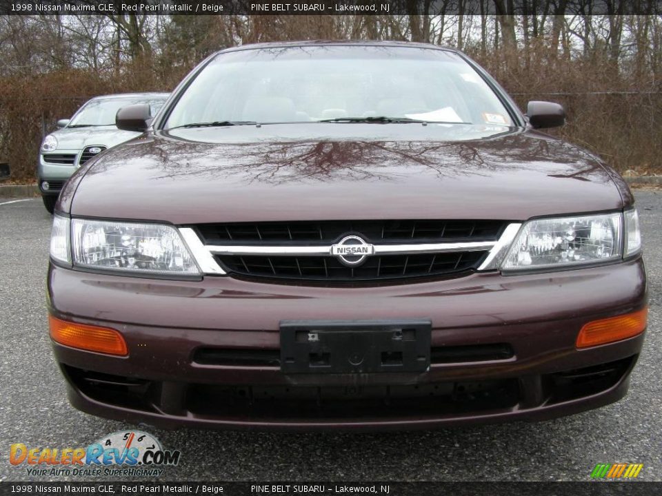 1998 Nissan Maxima GLE Red Pearl Metallic / Beige Photo #2