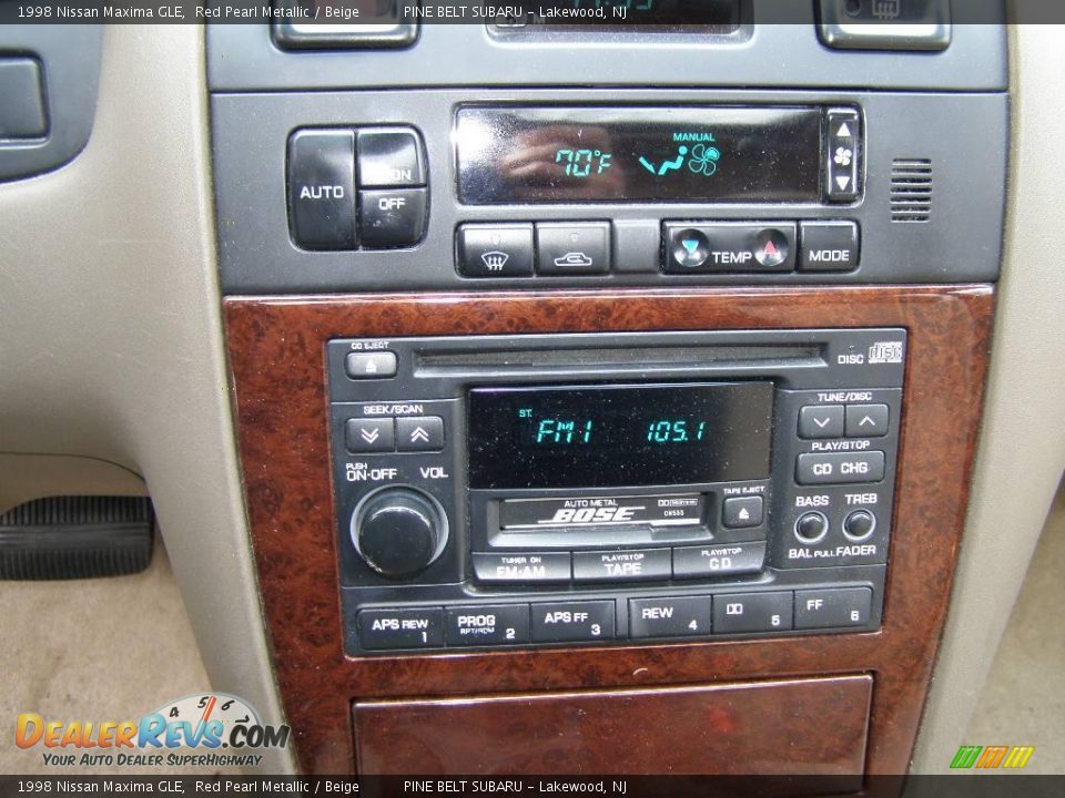 1998 Nissan Maxima GLE Red Pearl Metallic / Beige Photo #10