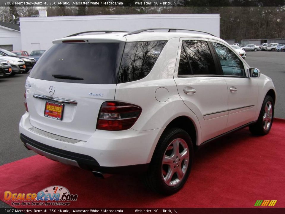 2007 Mercedes-Benz ML 350 4Matic Alabaster White / Macadamia Photo #4