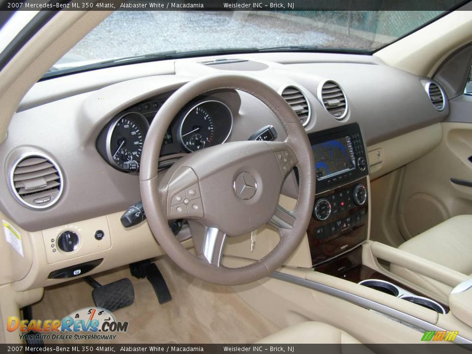 2007 Mercedes-Benz ML 350 4Matic Alabaster White / Macadamia Photo #10
