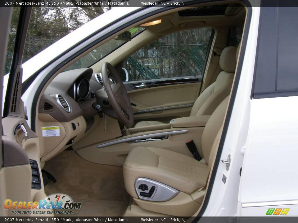 2007 Mercedes-Benz ML 350 4Matic Alabaster White / Macadamia Photo #12
