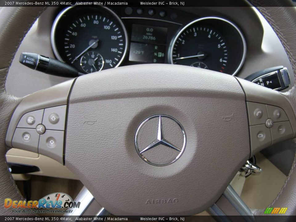 2007 Mercedes-Benz ML 350 4Matic Alabaster White / Macadamia Photo #15