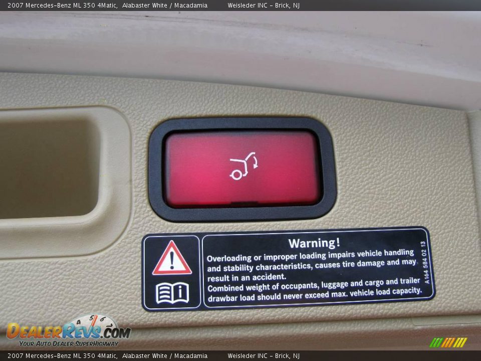 2007 Mercedes-Benz ML 350 4Matic Alabaster White / Macadamia Photo #23