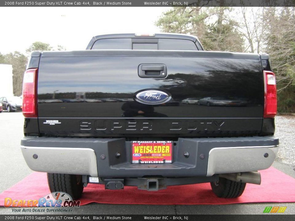 2008 Ford F250 Super Duty XLT Crew Cab 4x4 Black / Medium Stone Photo #7