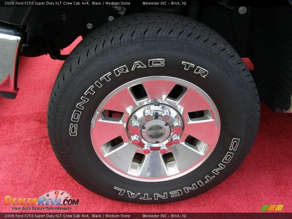 2008 Ford F250 Super Duty XLT Crew Cab 4x4 Black / Medium Stone Photo #11