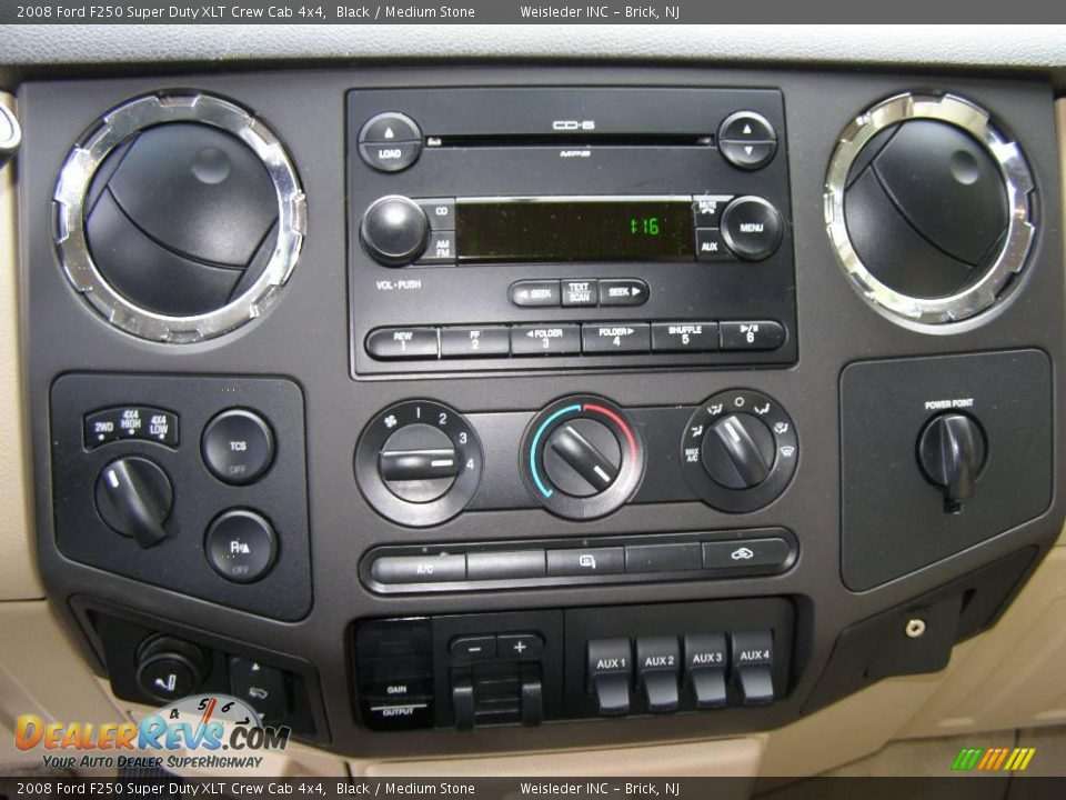 2008 Ford F250 Super Duty XLT Crew Cab 4x4 Black / Medium Stone Photo #17