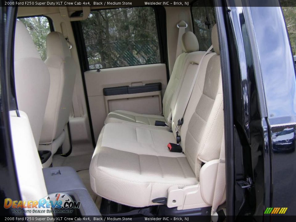 2008 Ford F250 Super Duty XLT Crew Cab 4x4 Black / Medium Stone Photo #19