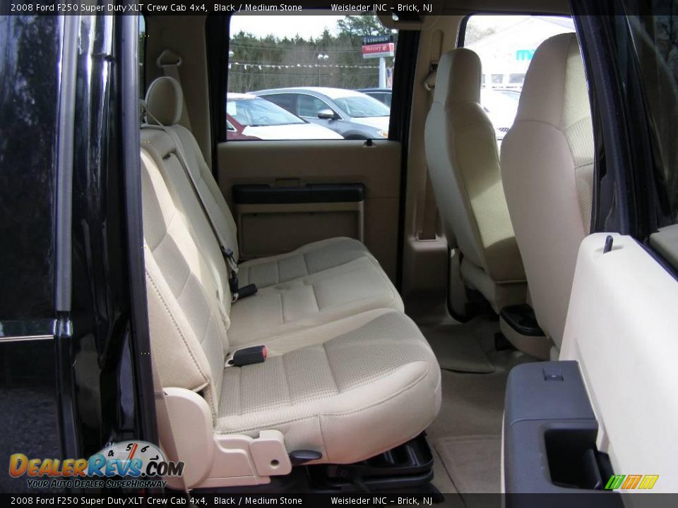 2008 Ford F250 Super Duty XLT Crew Cab 4x4 Black / Medium Stone Photo #21