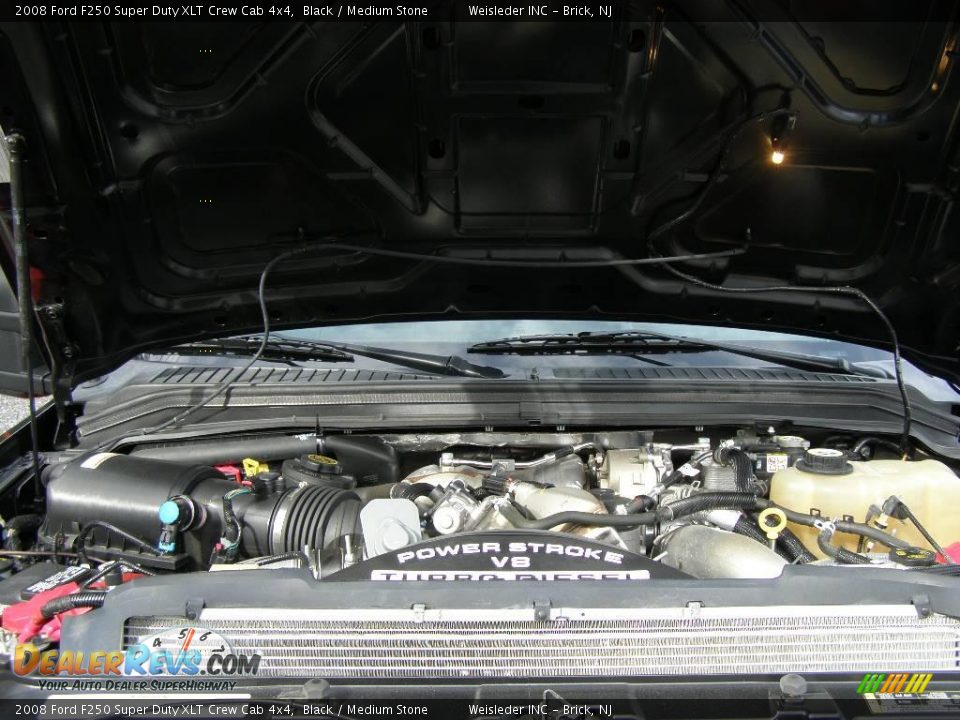 2008 Ford F250 Super Duty XLT Crew Cab 4x4 Black / Medium Stone Photo #24