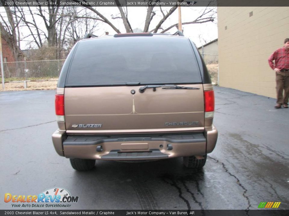 2003 Chevrolet Blazer LS 4x4 Sandalwood Metallic / Graphite Photo #6