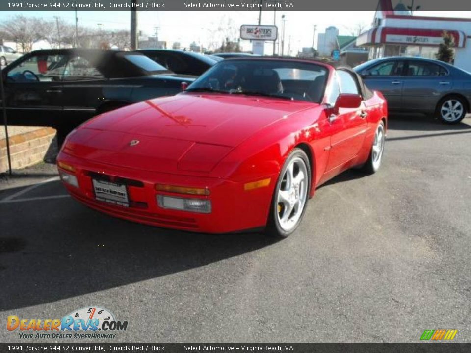 1991 Porsche 944 S2 Convertible Guards Red / Black Photo #2