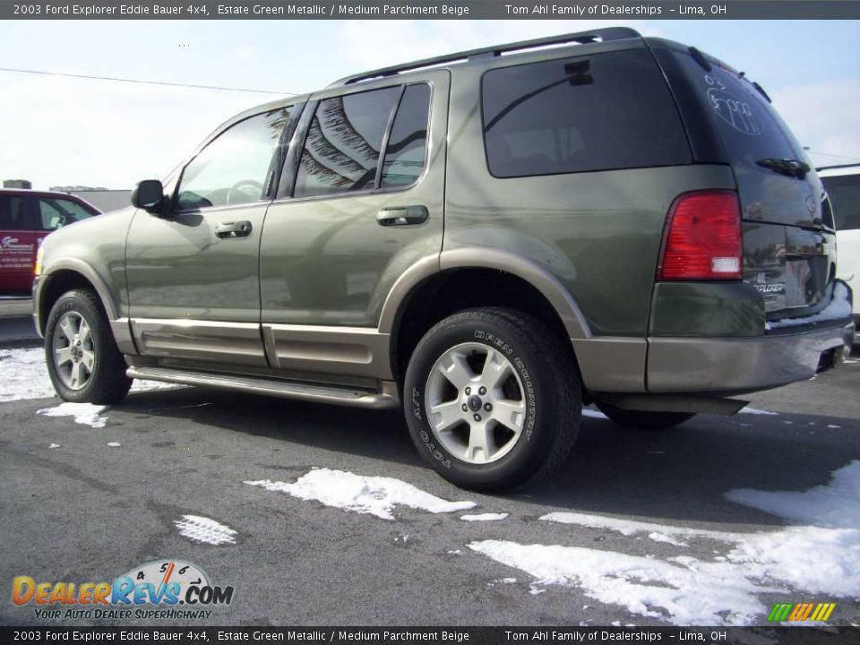 2003 Ford Explorer Eddie Bauer 4x4 Estate Green Metallic / Medium Parchment Beige Photo #2