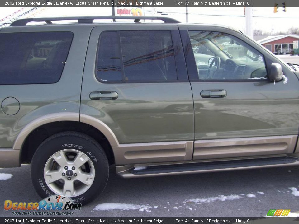 2003 Ford Explorer Eddie Bauer 4x4 Estate Green Metallic / Medium Parchment Beige Photo #3