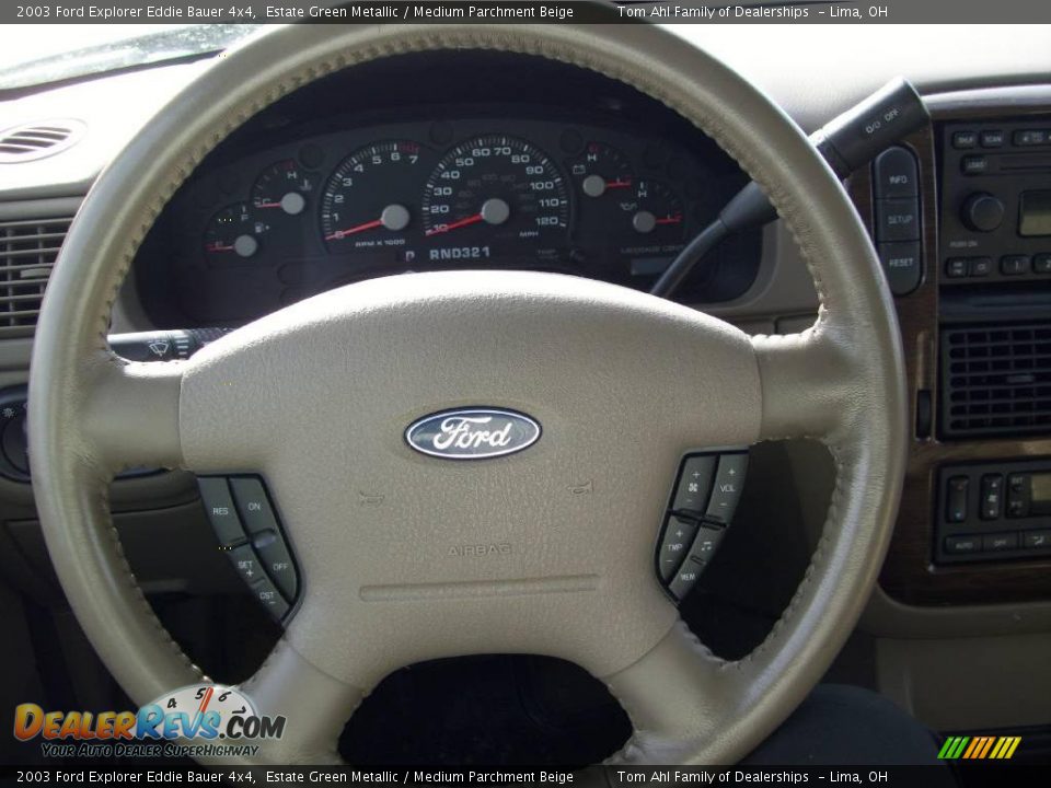 2003 Ford Explorer Eddie Bauer 4x4 Estate Green Metallic / Medium Parchment Beige Photo #5