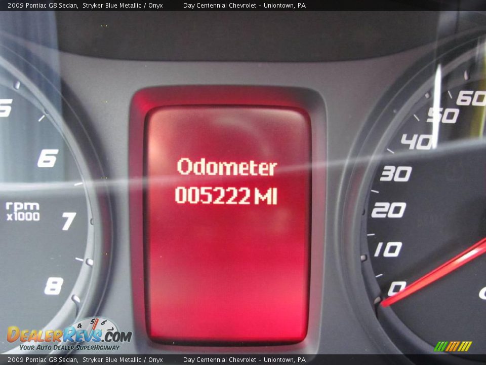 2009 Pontiac G8 Sedan Stryker Blue Metallic / Onyx Photo #9