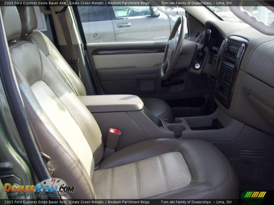 2003 Ford Explorer Eddie Bauer 4x4 Estate Green Metallic / Medium Parchment Beige Photo #7