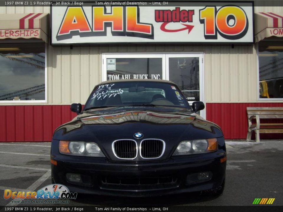 1997 BMW Z3 1.9 Roadster Jet Black / Beige Photo #2