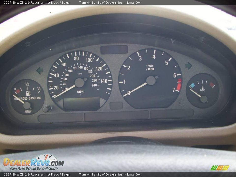 1997 BMW Z3 1.9 Roadster Jet Black / Beige Photo #5