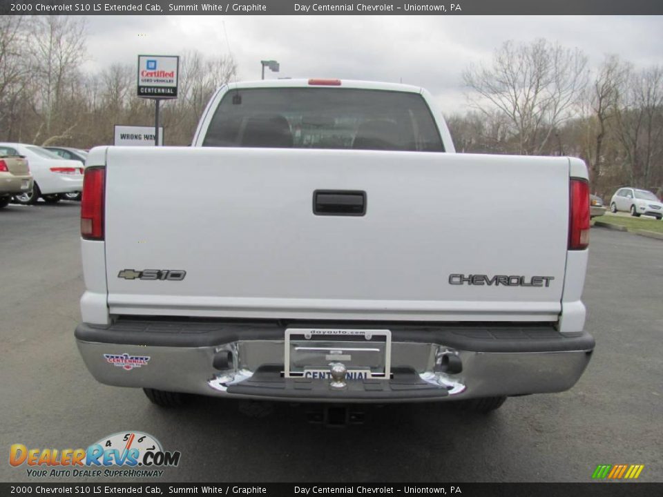 2000 Chevrolet S10 LS Extended Cab Summit White / Graphite Photo #4