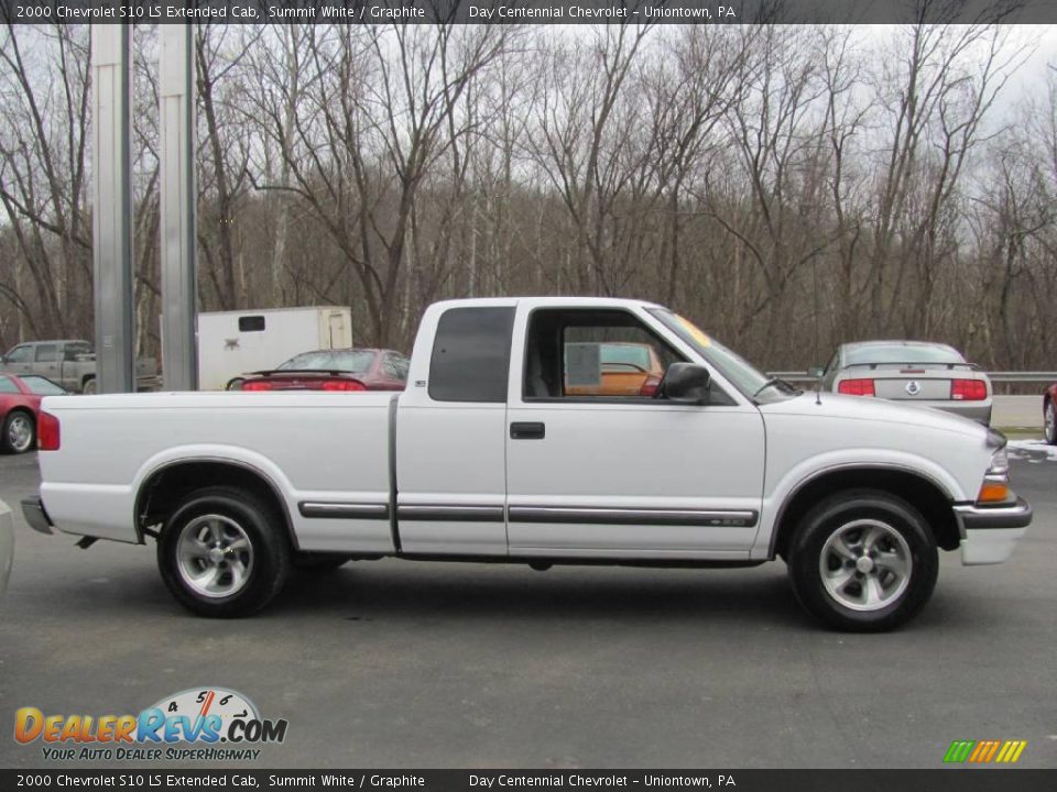 2000 Chevrolet S10 LS Extended Cab Summit White / Graphite Photo #5