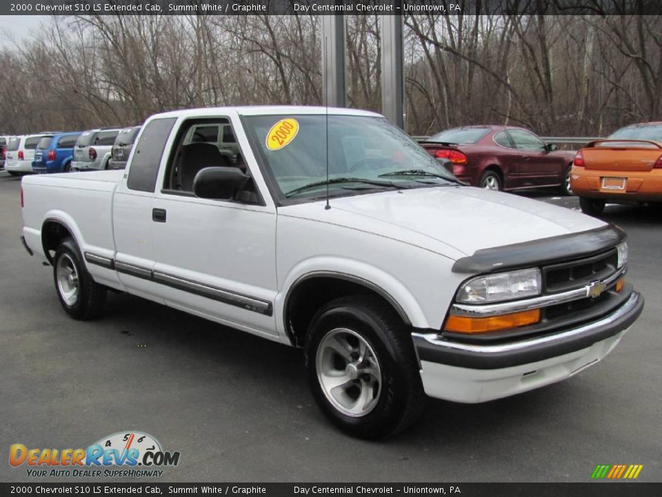 2000 Chevrolet S10 LS Extended Cab Summit White / Graphite Photo #6