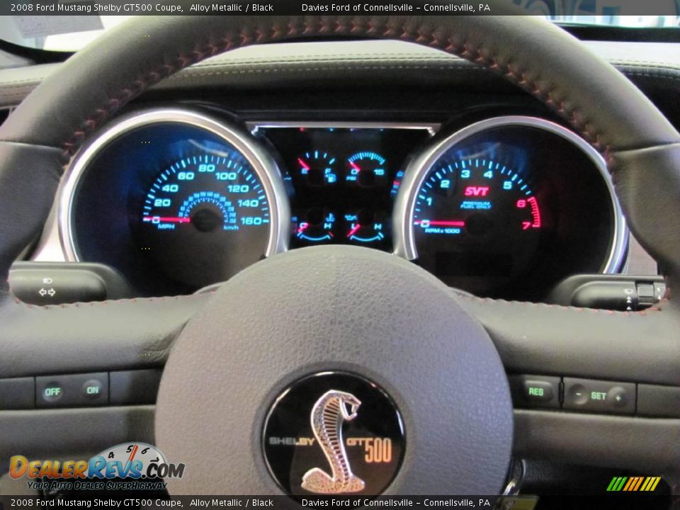 2008 Ford Mustang Shelby GT500 Coupe Alloy Metallic / Black Photo #13