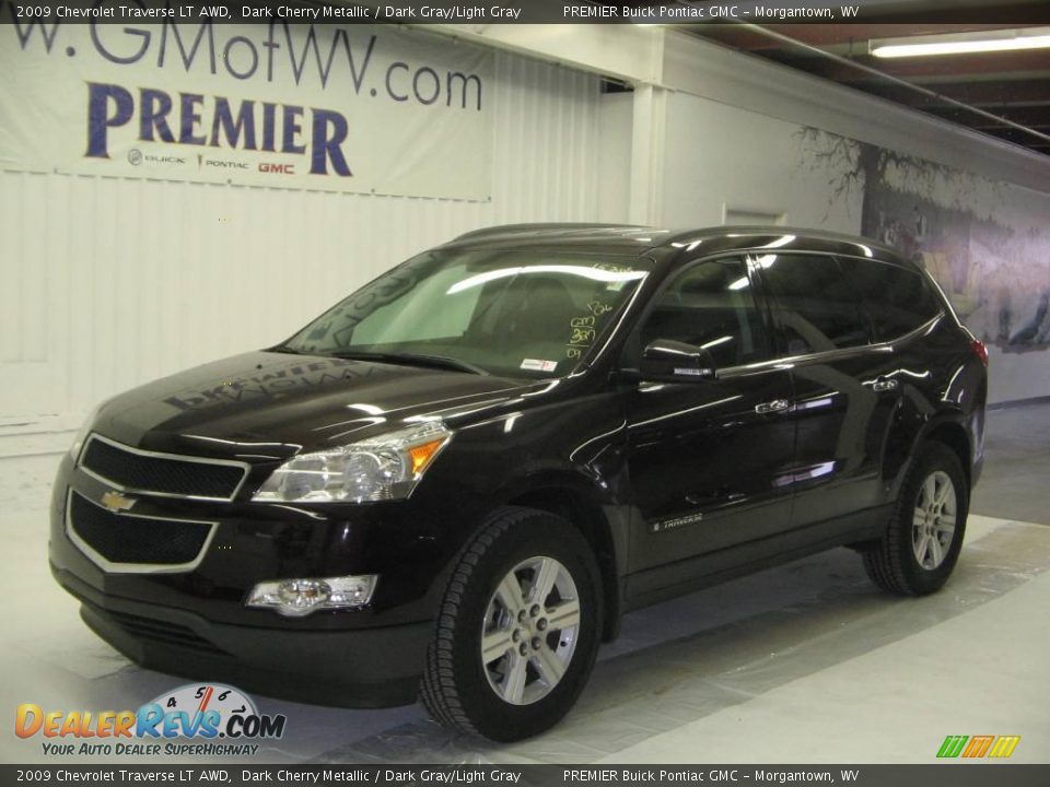 2009 Chevrolet Traverse LT AWD Dark Cherry Metallic / Dark Gray/Light Gray Photo #2