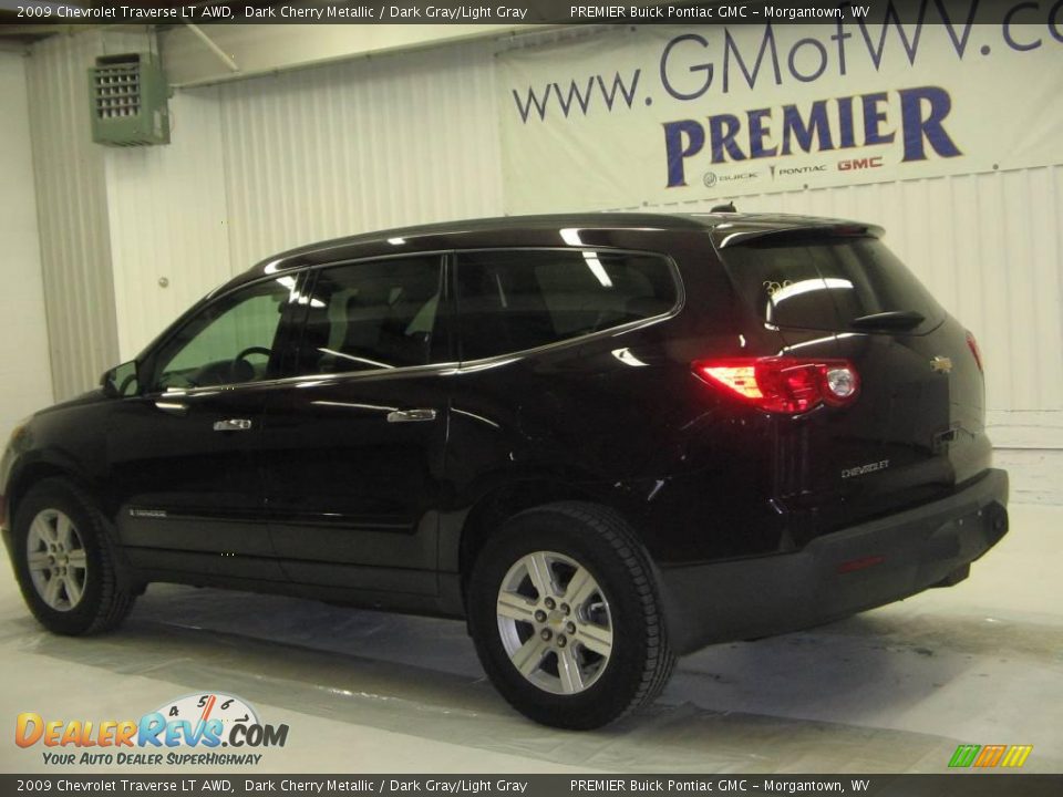 2009 Chevrolet Traverse LT AWD Dark Cherry Metallic / Dark Gray/Light Gray Photo #4