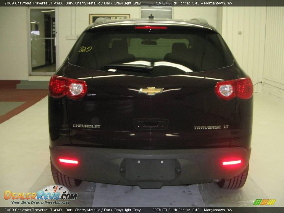 2009 Chevrolet Traverse LT AWD Dark Cherry Metallic / Dark Gray/Light Gray Photo #5