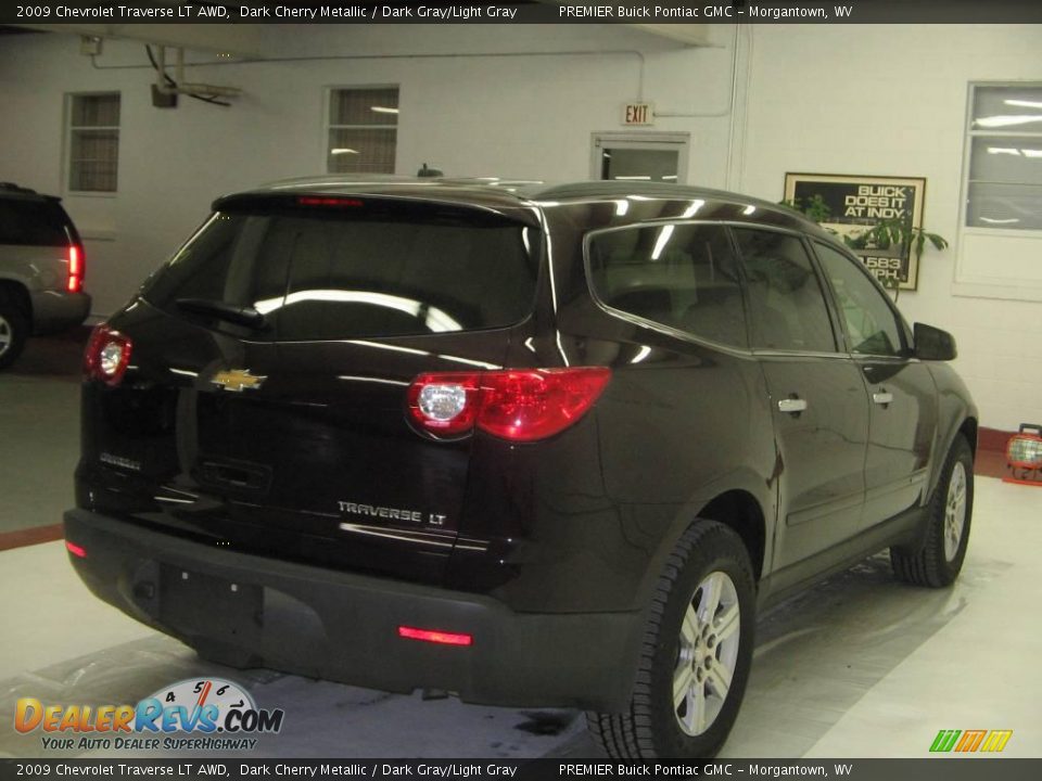 2009 Chevrolet Traverse LT AWD Dark Cherry Metallic / Dark Gray/Light Gray Photo #6