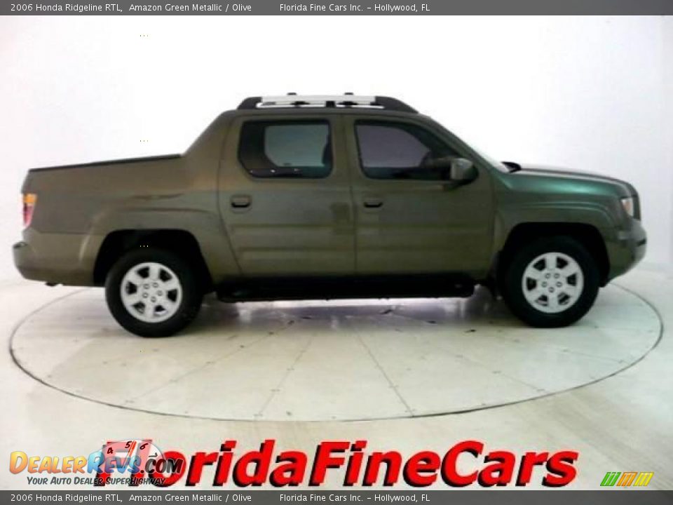 2006 Honda Ridgeline RTL Amazon Green Metallic / Olive Photo #4