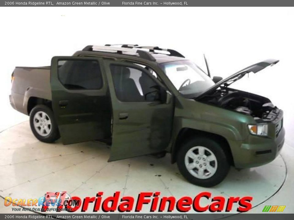 2006 Honda Ridgeline RTL Amazon Green Metallic / Olive Photo #7