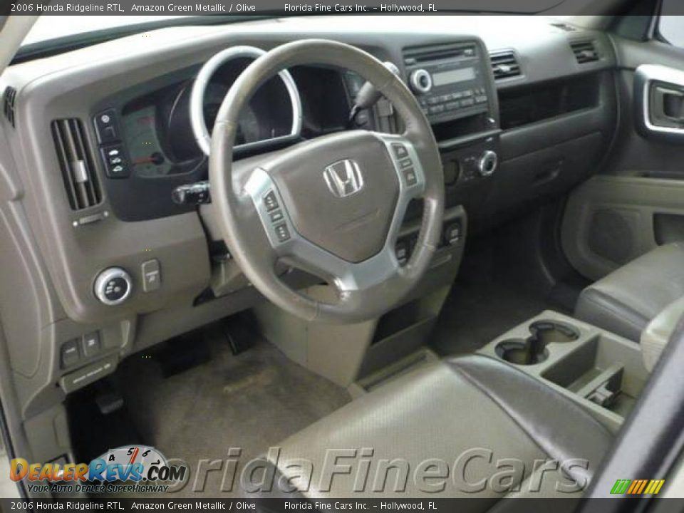 2006 Honda Ridgeline RTL Amazon Green Metallic / Olive Photo #12