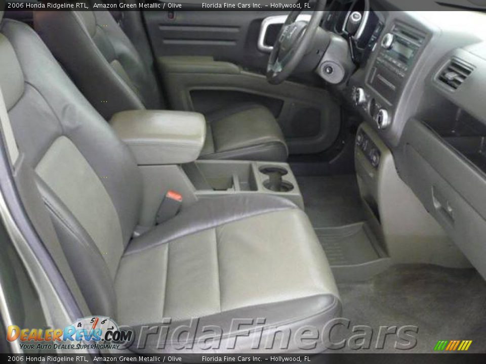 2006 Honda Ridgeline RTL Amazon Green Metallic / Olive Photo #13