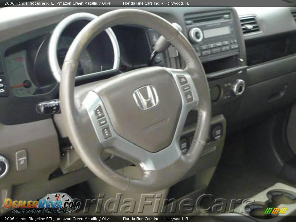 2006 Honda Ridgeline RTL Amazon Green Metallic / Olive Photo #16
