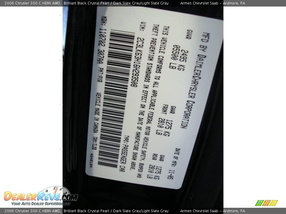 2006 Chrysler 300 C HEMI AWD Brilliant Black Crystal Pearl / Dark Slate Gray/Light Slate Gray Photo #34
