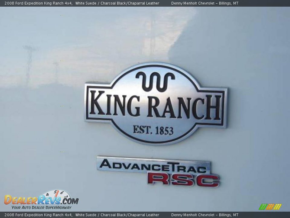 2008 Ford Expedition King Ranch 4x4 White Suede / Charcoal Black/Chaparral Leather Photo #7