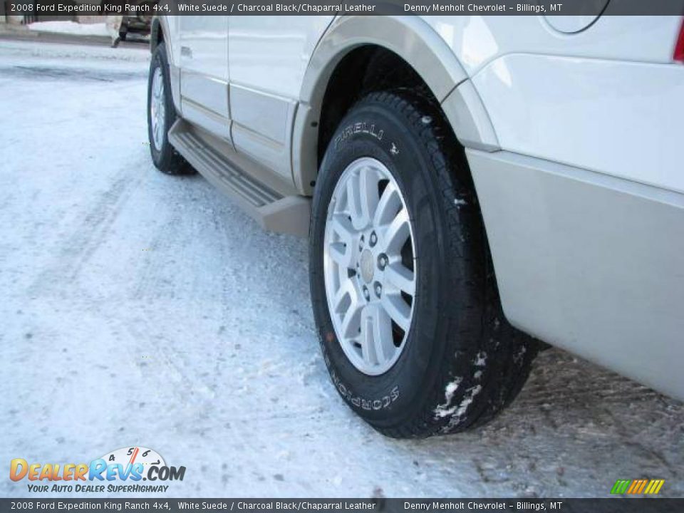 2008 Ford Expedition King Ranch 4x4 White Suede / Charcoal Black/Chaparral Leather Photo #9