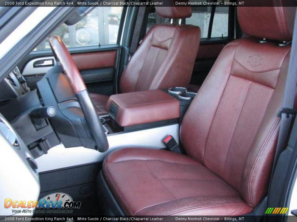 2008 Ford Expedition King Ranch 4x4 White Suede / Charcoal Black/Chaparral Leather Photo #13