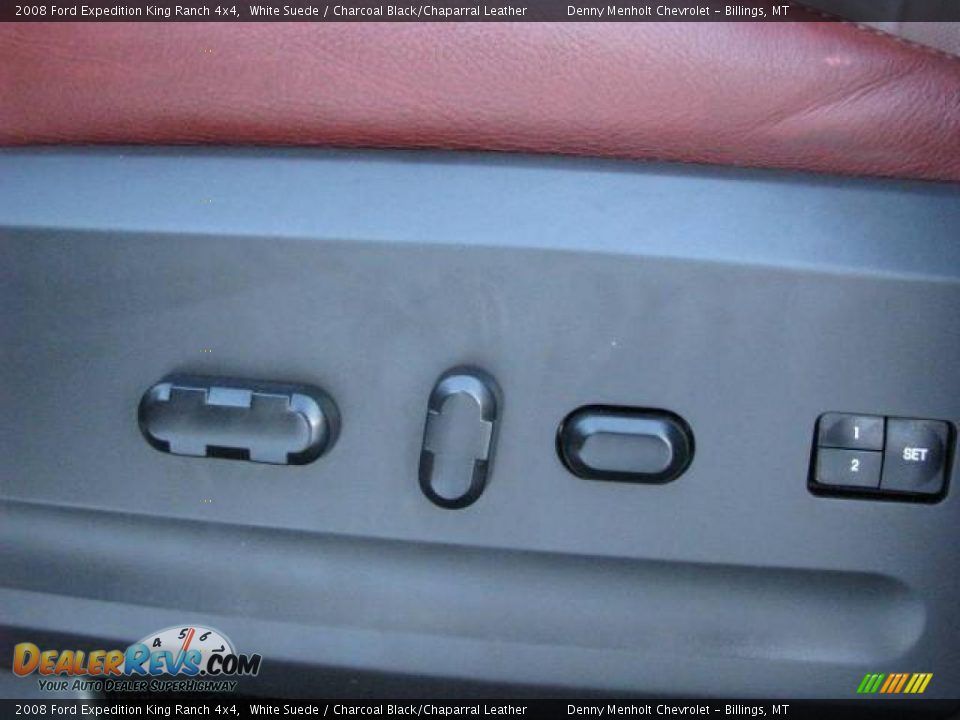 2008 Ford Expedition King Ranch 4x4 White Suede / Charcoal Black/Chaparral Leather Photo #16