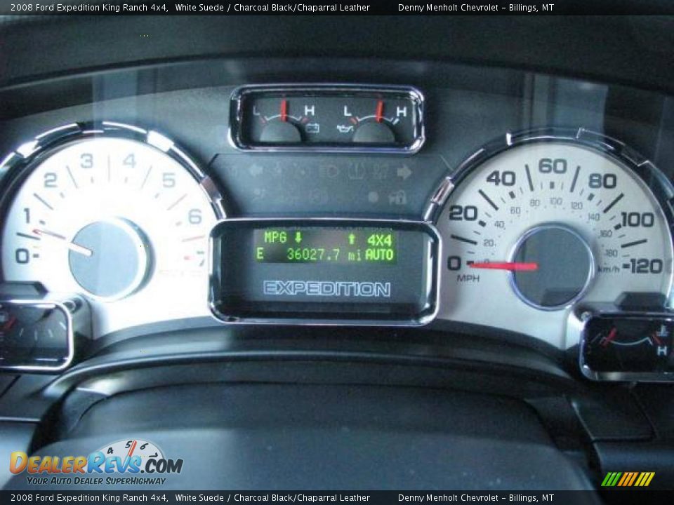2008 Ford Expedition King Ranch 4x4 White Suede / Charcoal Black/Chaparral Leather Photo #18