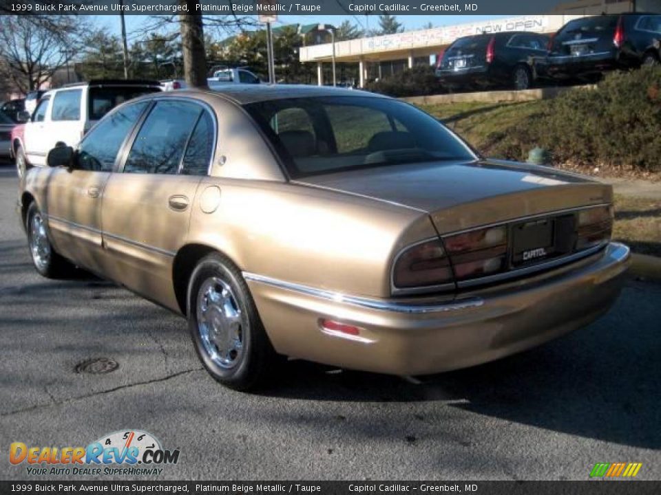 1999 Buick Park Avenue Ultra Supercharged Platinum Beige Metallic / Taupe Photo #2