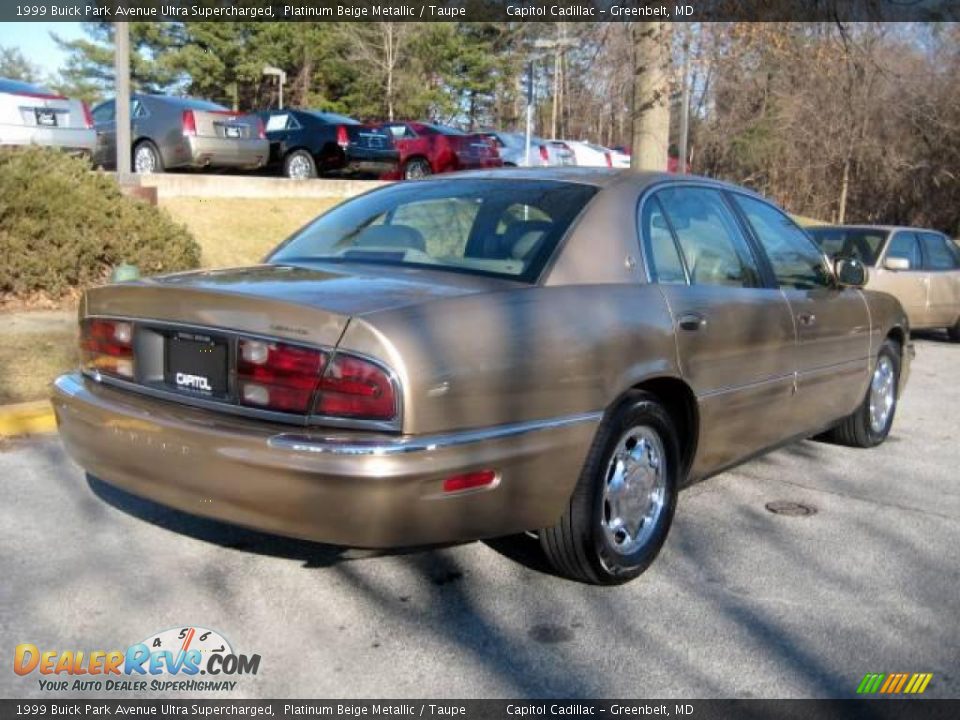 1999 Buick Park Avenue Ultra Supercharged Platinum Beige Metallic / Taupe Photo #4