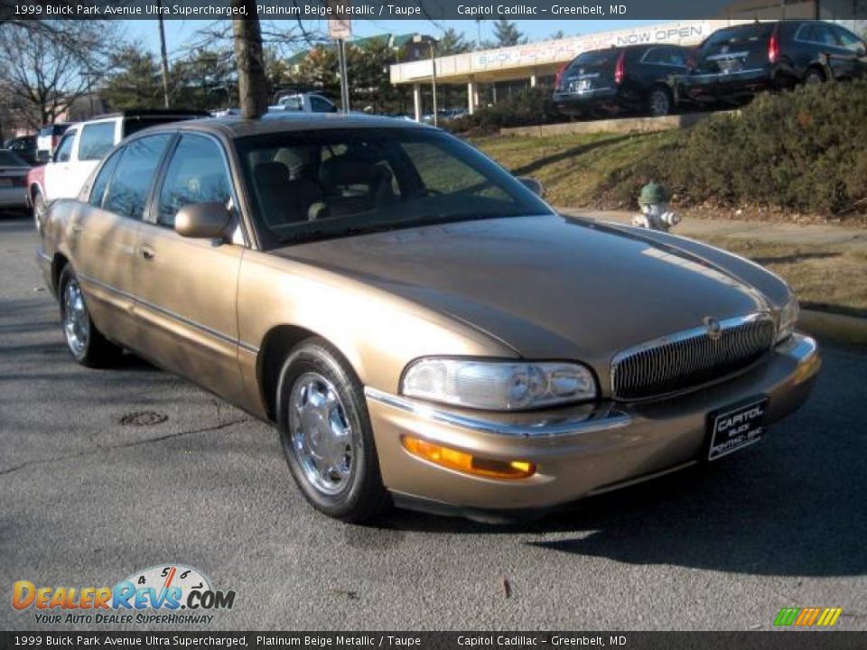 1999 Buick Park Avenue Ultra Supercharged Platinum Beige Metallic / Taupe Photo #6