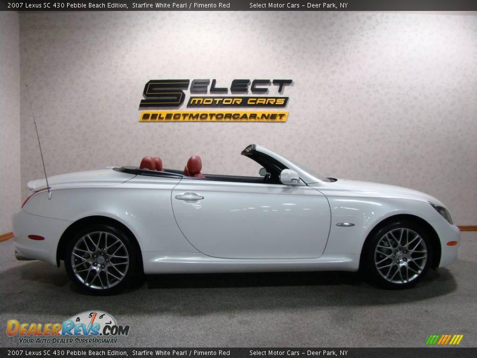 2007 Lexus SC 430 Pebble Beach Edition Starfire White Pearl / Pimento Red Photo #4